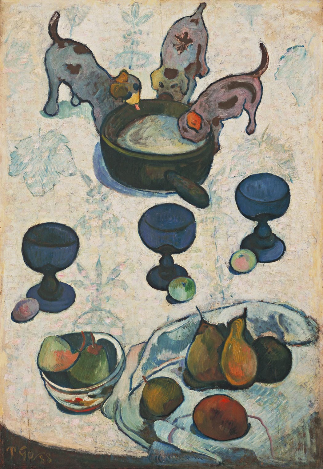 Paul Gauguin: ›Nature morte avec trois petits chiens‹, 1888